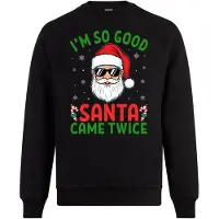 B&C I’m So Good Santa Came Twice Kersttrui - Dames Heren - Unisex - Kerst Cadeau - Grappig - Foute Kersttrui - Maat M
