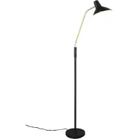 TRIO TRAVELLER - Vloerlamp - Zwart-goud - excl. 1x E27 4 W - Flexibel