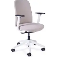 Mtm bureaustoel FORSETI W - voldoet aan NEN-EN 1335-norm - ergonomisch - zwart met zitting en rug stof antraciet - armleggers - kunststof kruisvoet - wielen - 40/53 cm