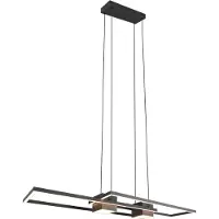 TRIO Led hanglamp kantoor Albany zwart