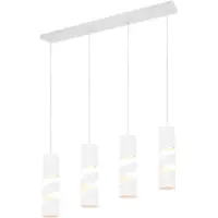 TRIO 4-lichts koker hanglamp Stream wit