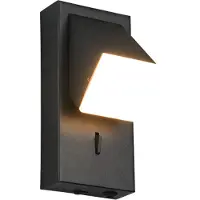 TRIO Wandspot zwart Raglan met schakelaar