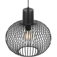 TRIO GILA - Hanglamp - Zwart mat - excl. 1x E27 4 W - D: 33cm - Plafondbevestiging - In hoogte verstelbaar