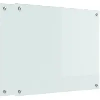 vidaXL Keukenachterwand 2 st Wit 70 x 60 cm gehard glas