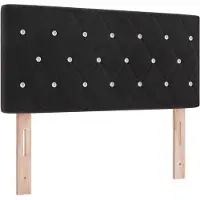 vidaXL LED Hoofdbord met LED-stripverlichting Zwart 100 cm Fluweel