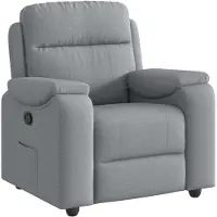 vidaXL Fauteuil verstelbaar stof lichtgrijs