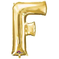 Amscan - Goudkleurige grote aluminium letter ballon - Goud