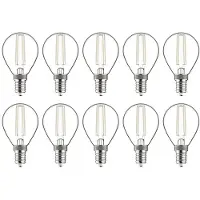 Avide E14 LED Filament Lamp 4.5W - 270lm - 4000K - Neutraal Wit - LED Mini Globe P45 - Vervangt 40W Gloeilamp - 10 stuks