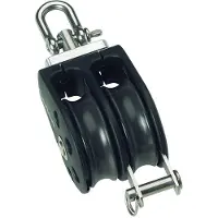 Barton Marine Dubbele Zwenkwiel Katrol Met Touwondersteuning 350kg 8 Mm