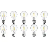 SPL E27 LED Lamp 4W met Dag en Nacht Sensor - Warm Wit - LED Filament - Vervangt 40W - 10 Stuks