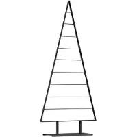 vidaXL Metalen kerstboom met standaard Zwart 210 cm Staal