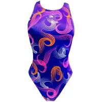 Turbo Scratch Swimsuit Blauw S Vrouw