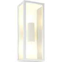 TRIO Wandlamp buiten Garonne, wit / opaal, Aluminium, Modern, Wandlamp buiten