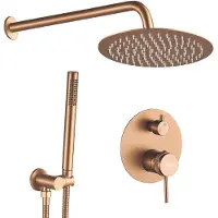 REA Inbouw Regendoucheset Lungo Grip Brush Copper + Box