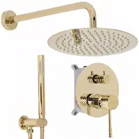 REA Inbouw Regendoucheset Lungo Diamond Gold + Box