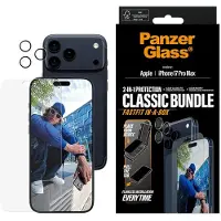 PanzerGlass Classic 2 in 1 bundel iPhone 17 Pro Max screen en camera protector