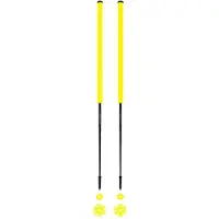 Les batons d'Alain - Skistokken - Citron voor Unisex van Wol - Maat 115 cm - Geel