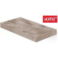Hoppa! Wandplank | Wandplank voor boeken, foto's of decoratie | Zwevende plank | Kantoorplank | Voor woonkamer, keuken, hal, slaapkamer of badkamer | Vintage Greige | 40 x 20 x 3,8 cm (B x D x H)