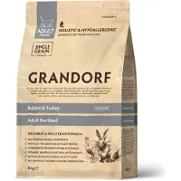 GRANDORF Sterilised Kattenbrokken Adult Konijn & Kalkoen 8 Kg