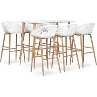 vidaXL 7-delige Barset wit