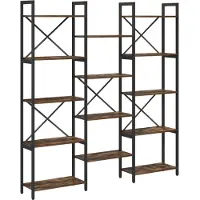 vidaXL Boekenplank 156 x 25 x 167 cm Bewerkt hout Gerookt eiken