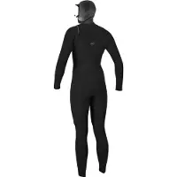 O'Neill 2025 Dames Hyperfreak+ 5/4mm Borst Ritssluiting Met Capuchon W
