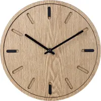 Sensahome Wandklok Bogota - Moderne Ronde Klok - Scandinavisch Design met Hout - Ø30cm - Beige