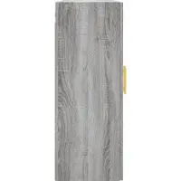 vidaXL Hangkasten 2 st 69,5x34x90 cm grijs sonoma eikenkleurig