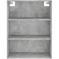 vidaXL Hoge kast 69,5x34x180 cm bewerkt hout betongrijs