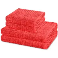 Ross Sonstiges 2 X handdoek 2 X douchehanddoek - in set 4 pack Carre