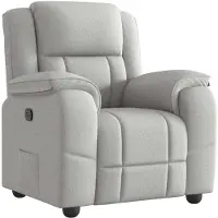 vidaXL Fauteuil verstelbaar stof wolk grijs