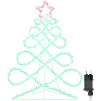 vidaXL Licht in de vorm van een kerstboom Multikleur 80 x 56 cm PVC