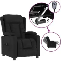 vidaXL Fauteuil elektrisch verstelbaar kunstleer zwart