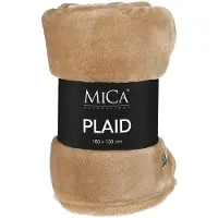 Mica Decorations Famke Fleece Plaid - L180 x B130 cm - Lichtbruin