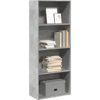vidaXL Boekenkast 60x30x152 cm bewerkt hout betongrijs