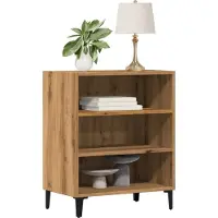 vidaXL Dressoir 57x35x70 cm bewerkt hout artisanaal eikenkleurig