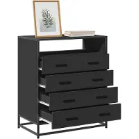 vidaXL Ladekast 70x41x83,5 cm bewerkt hout zwart