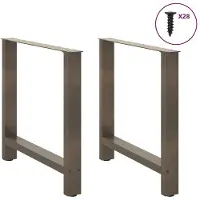 vidaXL Eettafelpoten 2 st 70x(72-73) cm staal naturel