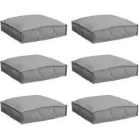 vidaXL Kussen 6 st Oxford Stof Grijs 40 x 40 x 8 cm