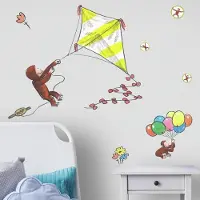 RoomMates Muurstickers Curious George Kite - - Wall_stickers - Bruin; Geel - Vinyl