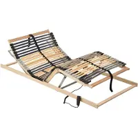 vidaXL Lamelbodem Bruin 100 x 190 cm Massief beukenhout