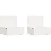 vidaXL Nachtkastje 2 st Wit 42 x 32,5 x 40 cm Massief grenenhout