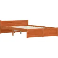 vidaXL Bedframe Wasbruin 195,5 x 140,5 x 51 cm Massief grenenhout