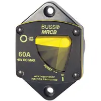 Blue Sea Systems 187 Series Thermal Circuit Breaker Switch 60a Zwart