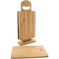 Cookinglife Snijplank Organic - Bamboe Plankenset - 5-Delig Met Houder - Bamboo Cutting Board - Bamboe Bruin - Duurzaam Onderhoudsarm 32,5 x 14 cm