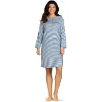 Comtessa Nachthemd 'Stars and Dreams' - Dames Nachtmode - Lange Mouw - Blauw - Maat 50