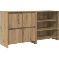 vidaXL Dressoir 2 st Artisan Eiken 70 x 41 x 75 cm Bewerkt hout