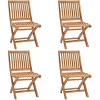 vidaXL Tuinstoelen 4 st inklapbaar massief teakhout