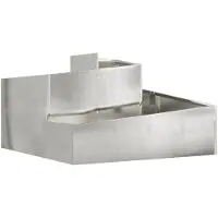 vidaXL Plantenbak zilver 80 x 80 x 50 cm Roestvrij staal