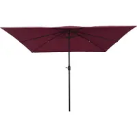 vidaXL Tuinparasol Bordeaux Rood 295 x 295 x 245 cm Polyester en Staal